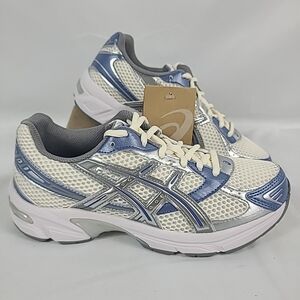 NEW ASICS Gel-1130 Cream/Blueberry Athletic Sneakers 1203A609-101 Sz M5.5, W7